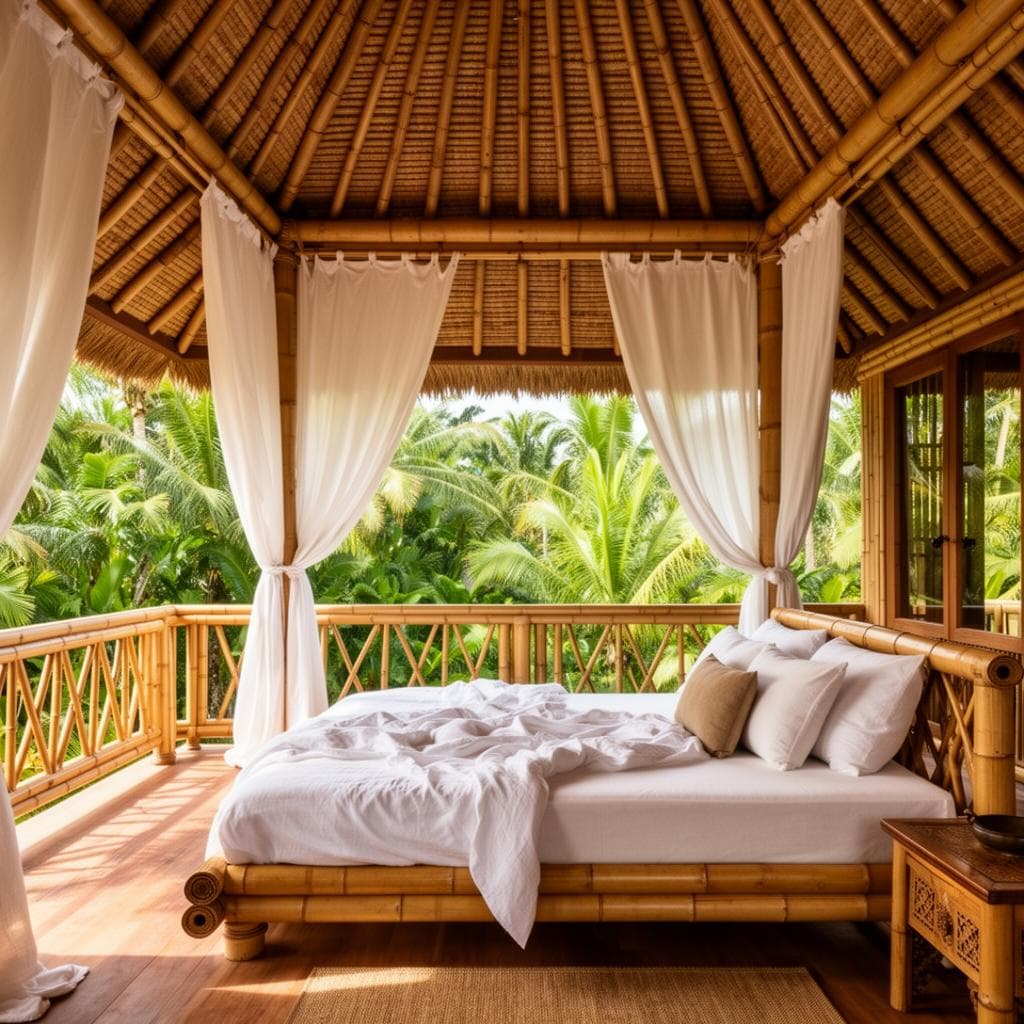 The Bamboo House - eco-luxury accommodation at Sawah Sanctuary